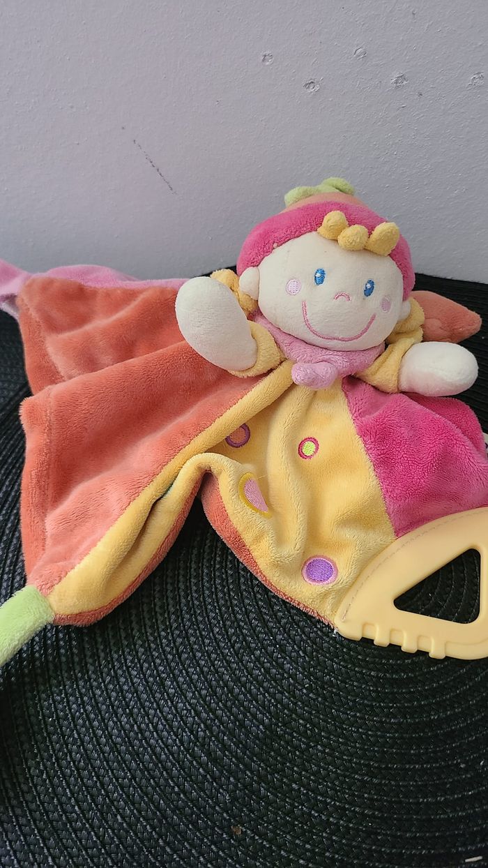 Doudou plat MOTS D'ENFANTS fille rose - photo numéro 3