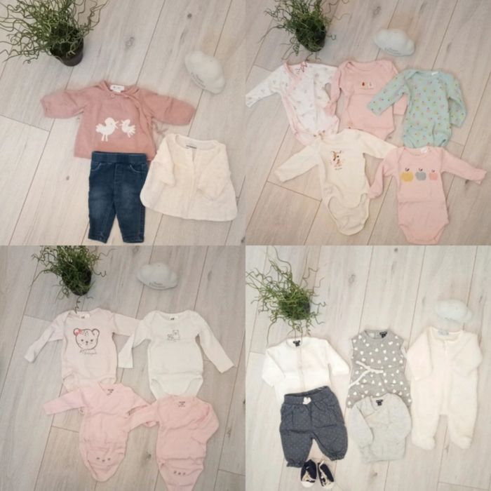 Lot bodies et ensemble fille 1 mois