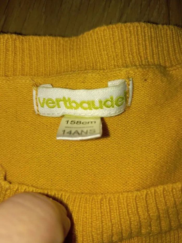 Pull Fille Vertbaudet 14 ans Jaune - photo numéro 2
