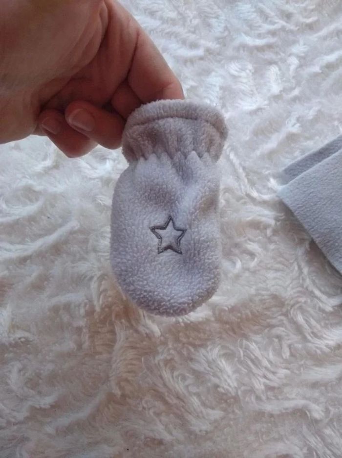 Ensemble (écharpe, gants, bonnet) Mixte 0/3 mois étoile Auchan - photo numéro 2