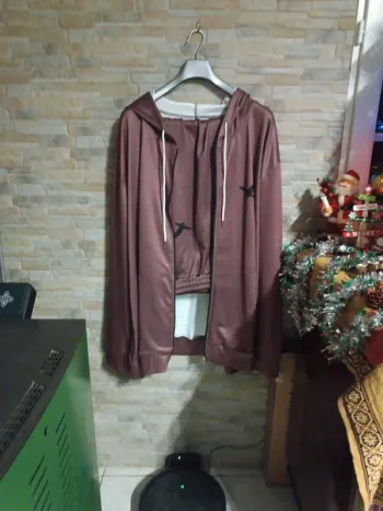 Jogging à capuche marron 6XL