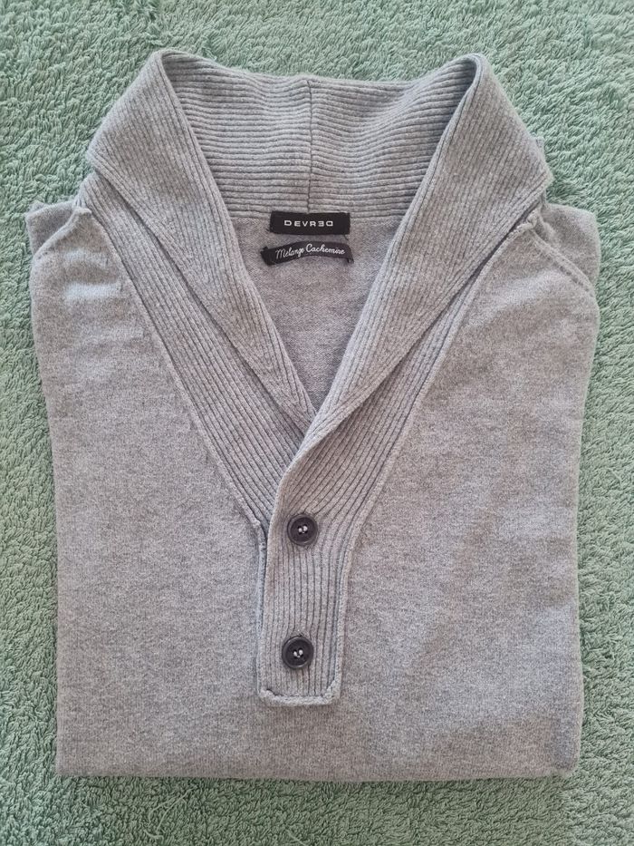 Pullover gris Devred taille M mélangé cachemire - photo numéro 2