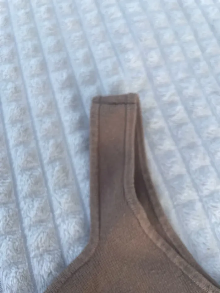 Top court côtelé H&M – Taille S – Marron - photo numéro 3