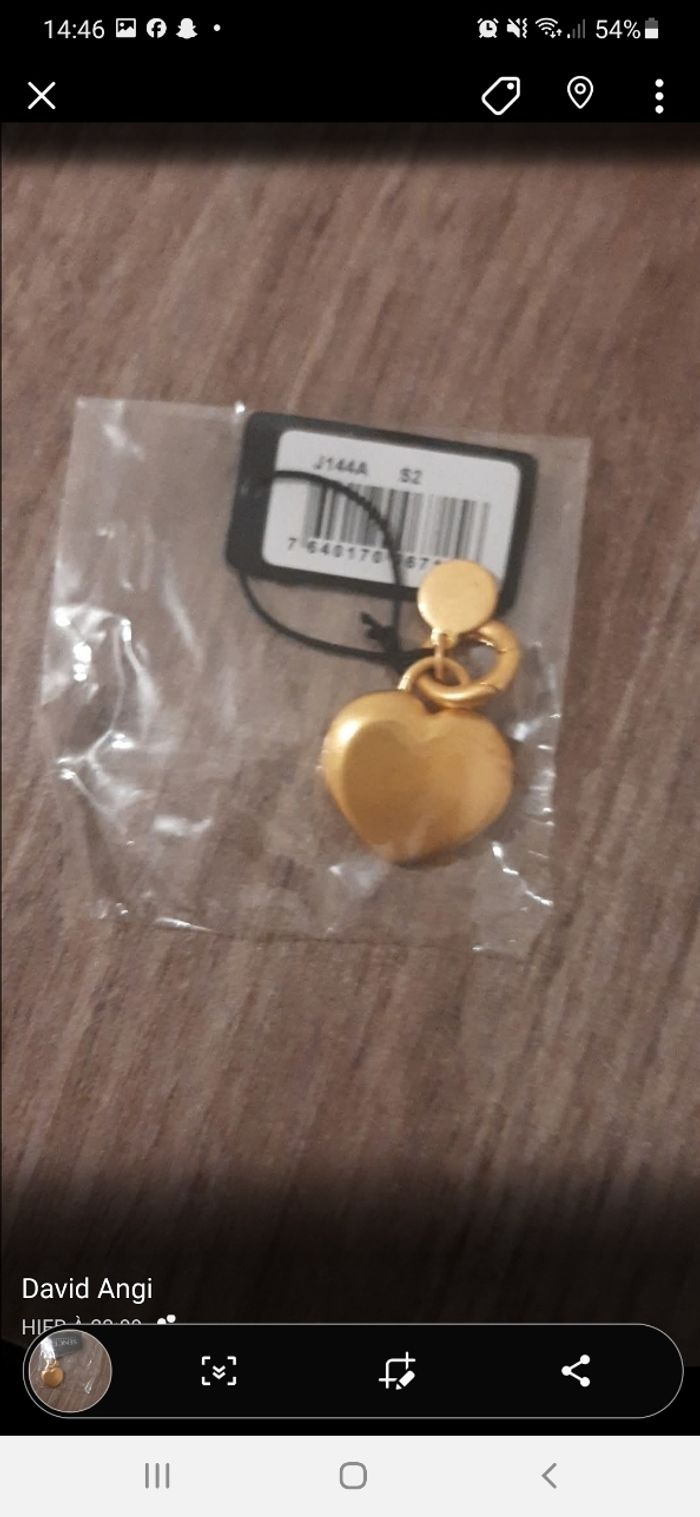 Pendentif en forme de cœur femme - photo numéro 2