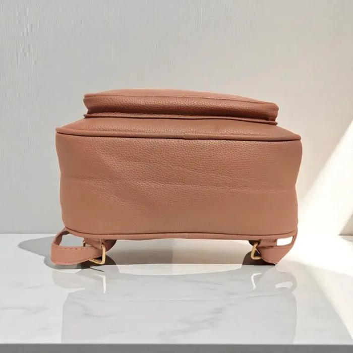 Mini sac à dos élégant avec pochette assortie – Rose poudré neuf - photo numéro 5