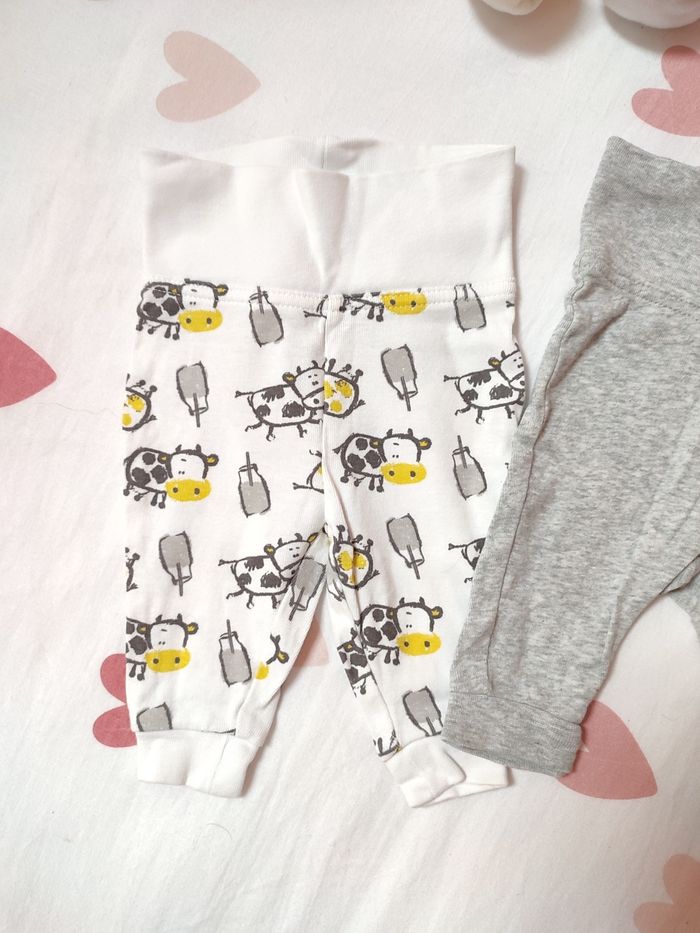 Lot de pantalons bébé mixte - 50/56 cm - Très bon état - Lupilu - photo numéro 3