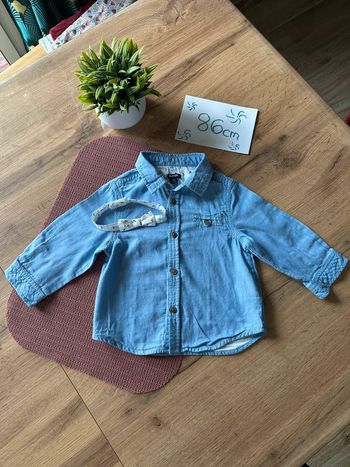Chemise et noeud-papillon 🩵  Kiabi 86cm /18m