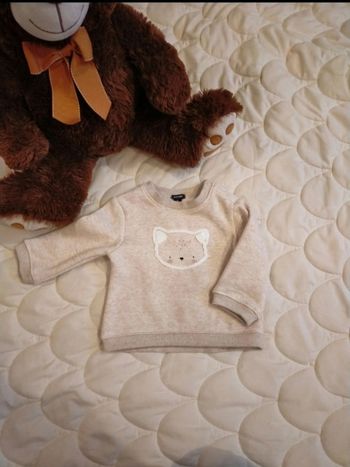 Pull couleur crème, 6 mois Kiabi