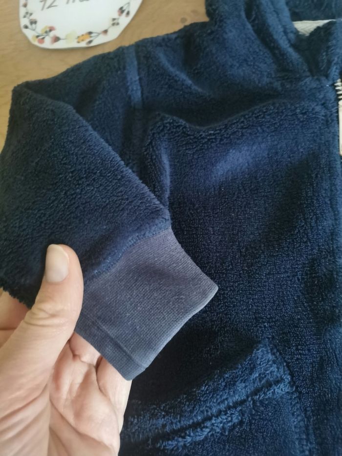 Veste à capuche bleu marine bébé garçon 12mois quicksilver - photo numéro 5