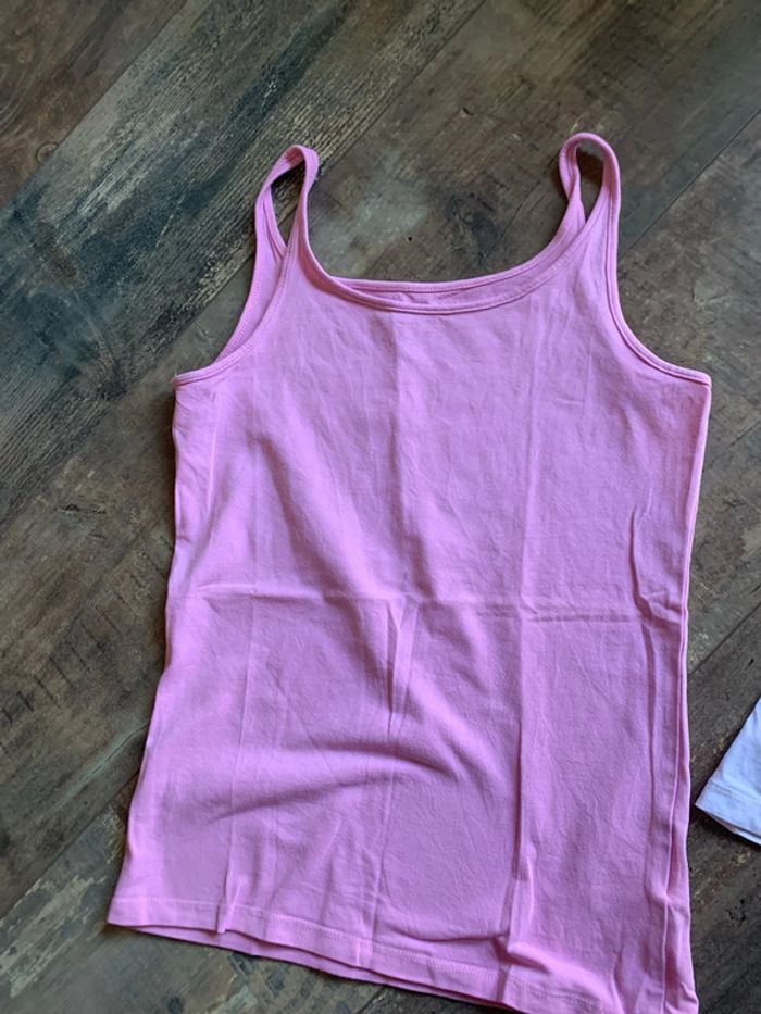Lot débardeurs rose et blanc - photo numéro 4