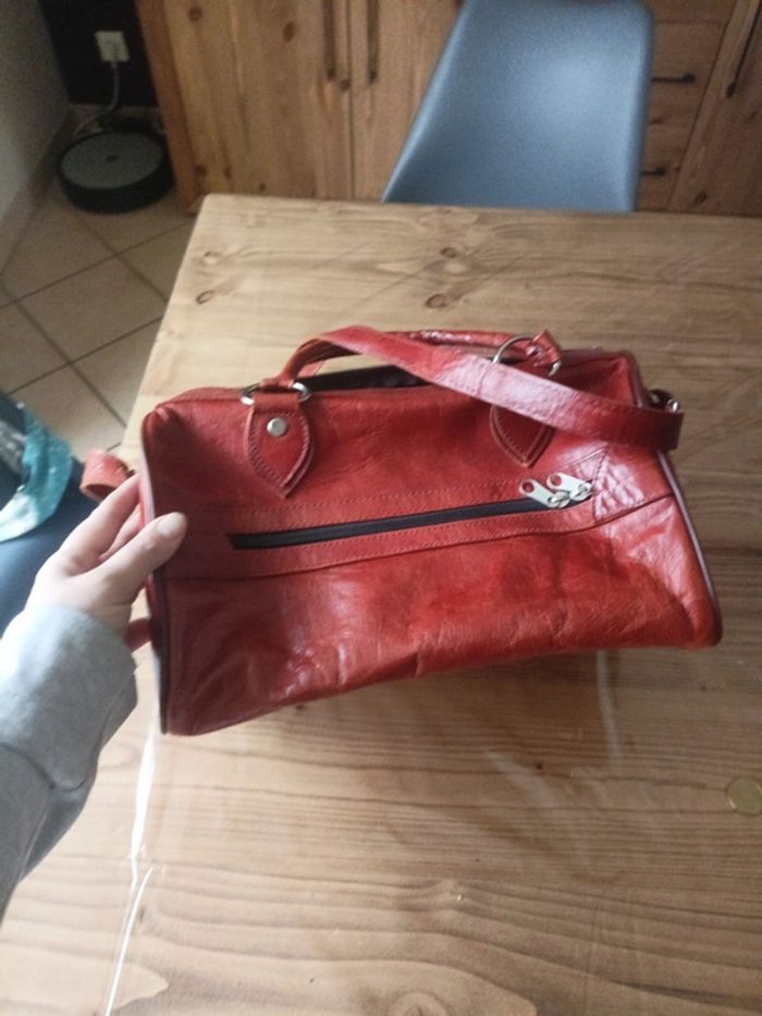 Sac forme bowling cuir - photo numéro 8