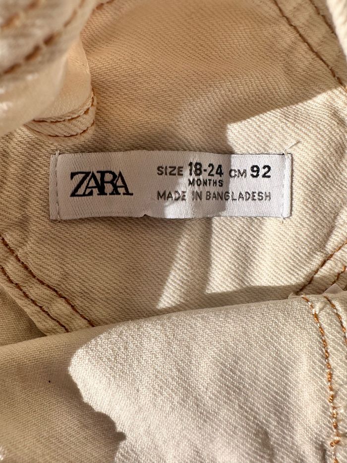 Salopette short jean crème 18/24 mois mixte - photo numéro 3