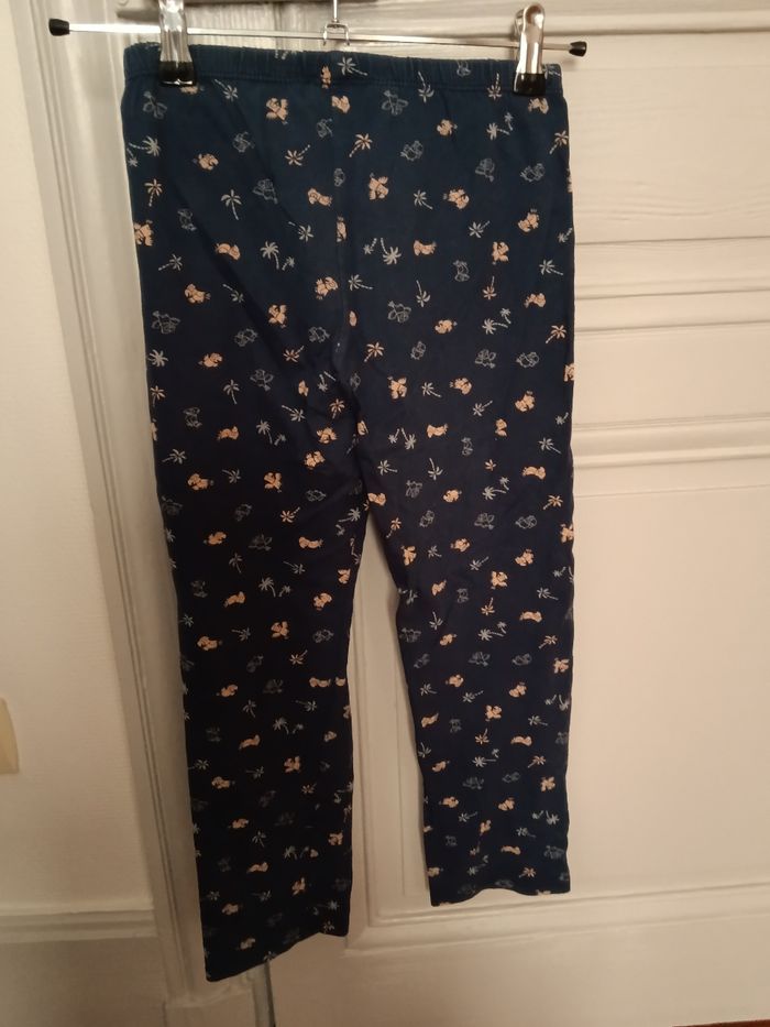 Bas de pyjama sergent major bleu marine et multicolore - photo numéro 3