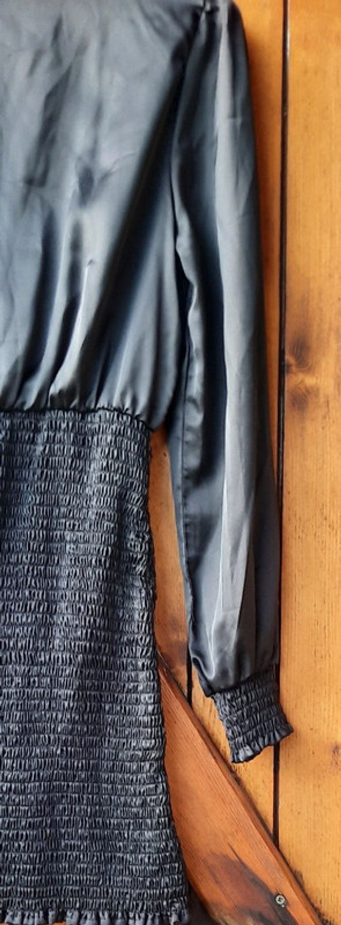 Tunique noire satin Shein, 34 - photo numéro 3