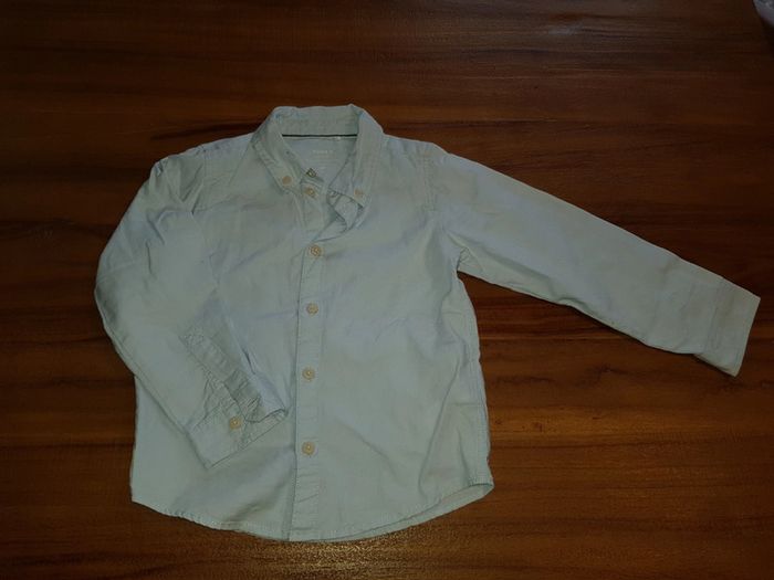 Chemise en coton bleu ciel 3 4 ans