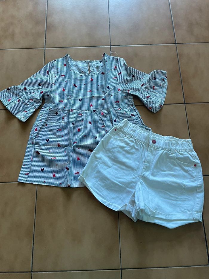 Lot short + chemise 12 ans