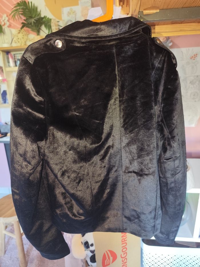 Veste manteau velours noir taille 16/S/36 - photo numéro 4