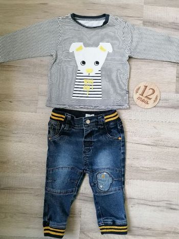 Pantalon et t-shirt 12 mois