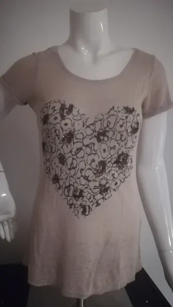 Tee-shirt lin beige