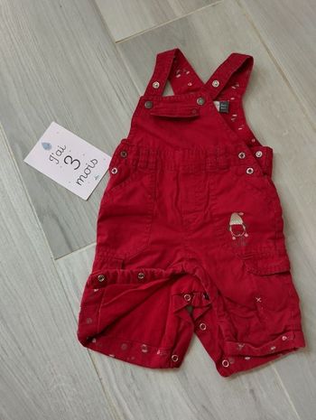 Salopette rouge 3 mois