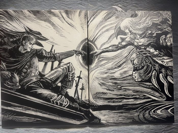 Lot 2 tableaux Guts vs Griffith manga Berserk en toile 30x40 cm - photo numéro 3