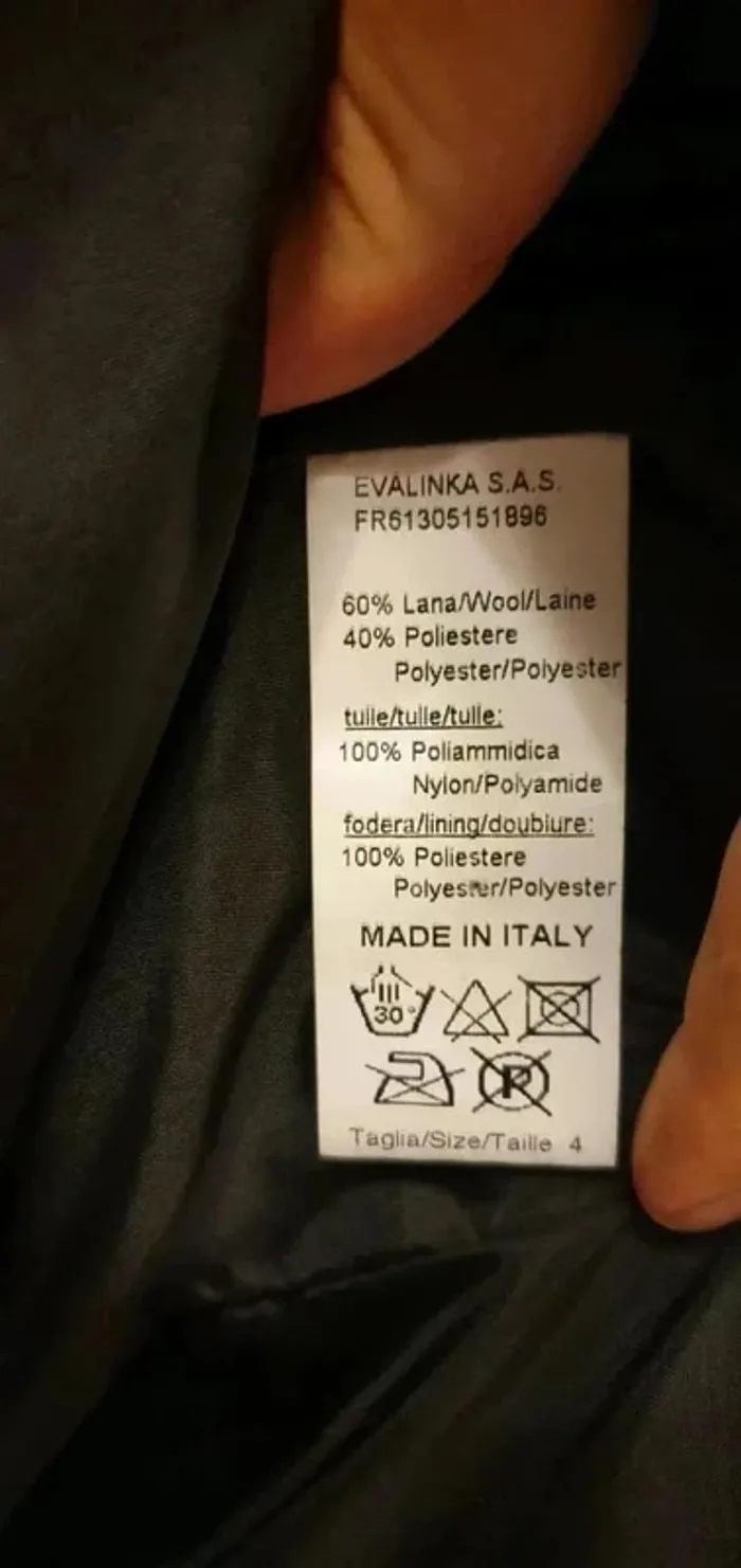 Manteau en laine Evalinka gris - photo numéro 4