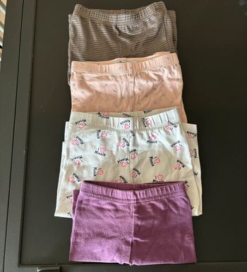 Lot de 3 leggings & 1 cycliste / Taille 12 mois