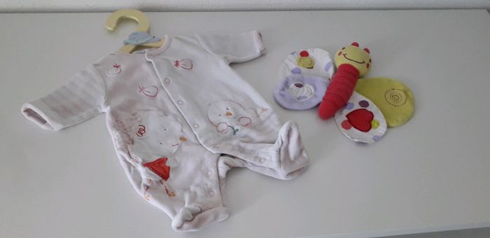 Pyjama velours fille taille naissance - photo numéro 2