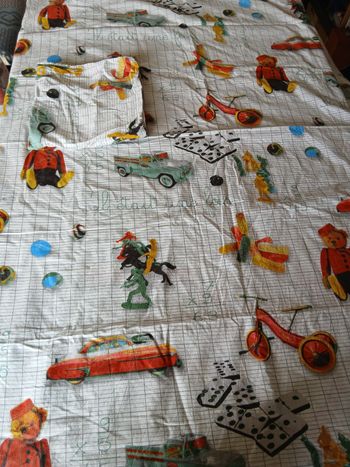 Parure housse + taie oreiller vintage