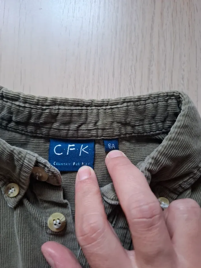 Ensemble chemise + veste en velours 6 ans - photo numéro 7