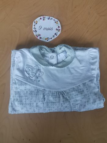 Pyjama leger bébé fille 9mois kitchoun bon etat