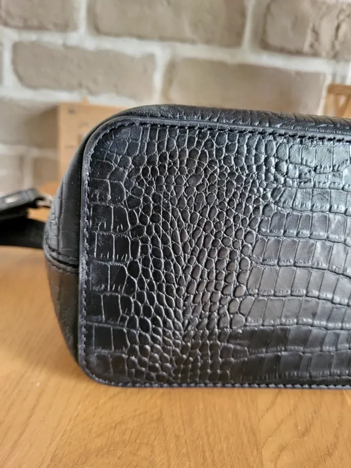 Sac à main Anouck Claudie Pierlot - cuir texturé noir - photo numéro 11