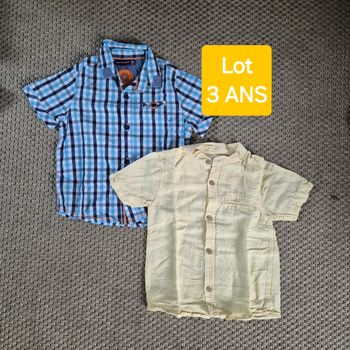 Lot de 2 chemisettes garçon - 3 ans