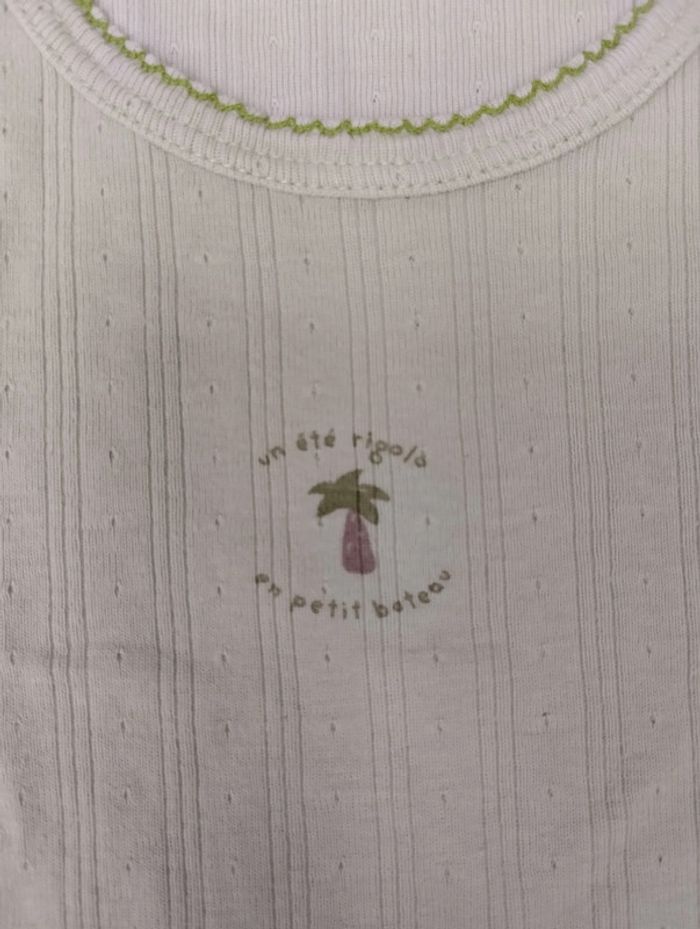 Lot de 2 Tee-shirt manches courtes 5 ans fille Petit Bateau et Okaïdi - photo numéro 4