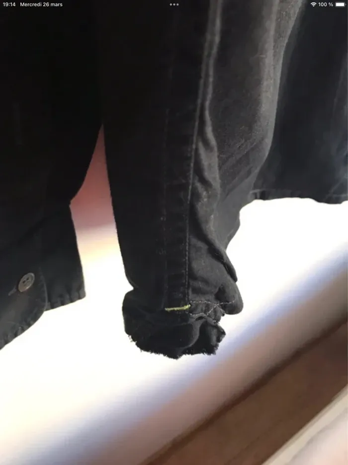 Chemise noire à carreaux ton sur ton Oxbow taille L - photo numéro 10