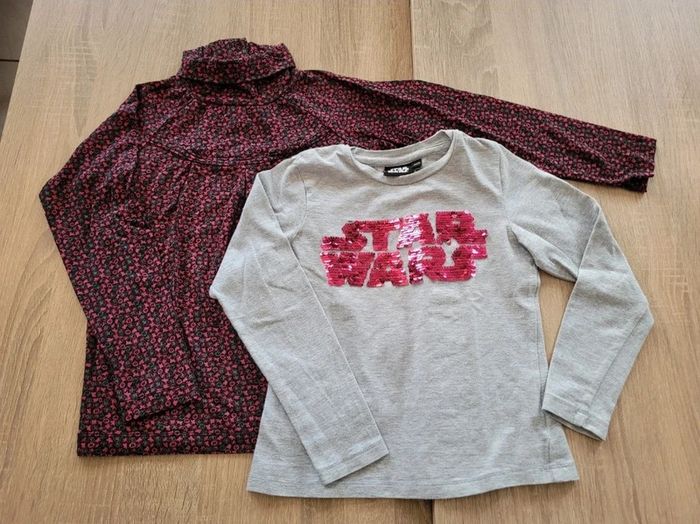 Lot de 2 tee-shirts fille en 6 ans