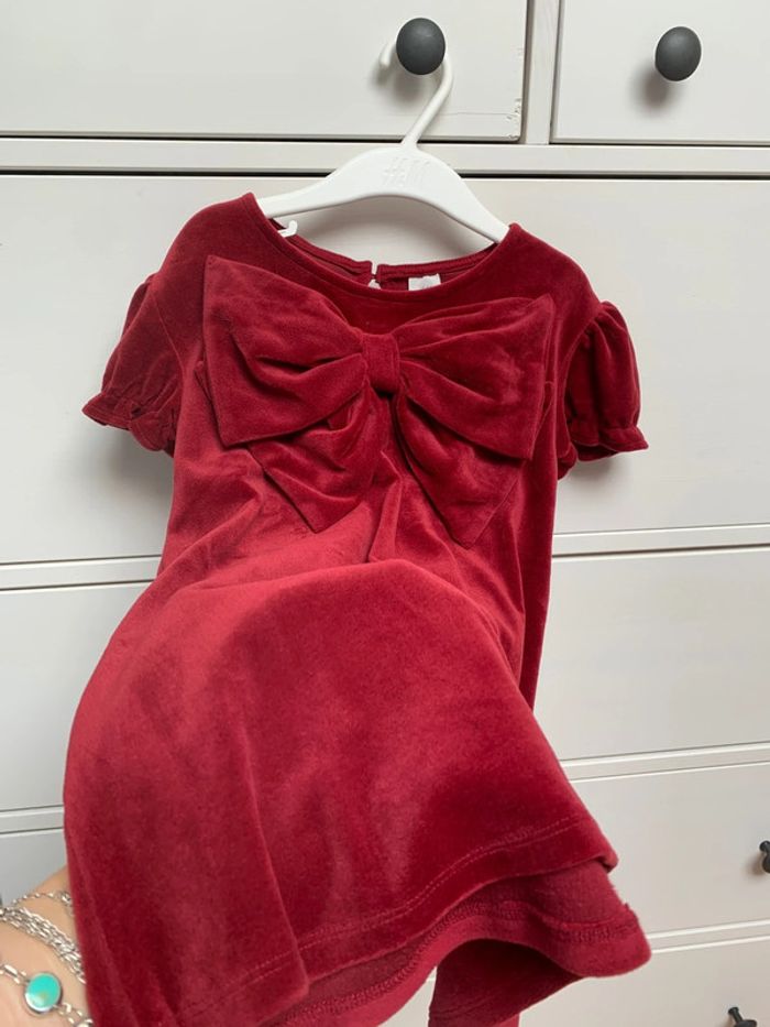 Jolie robe en velours rouge grena | idéal fête mariage événement - photo numéro 2
