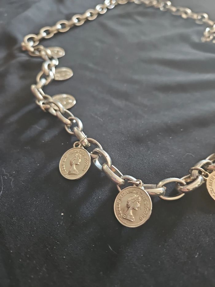 Collier sautoir médailles argenté - photo numéro 2