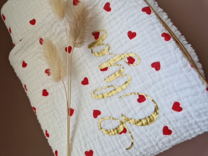 Couverture double gaze et fourrure pour bébé - photo numéro 4