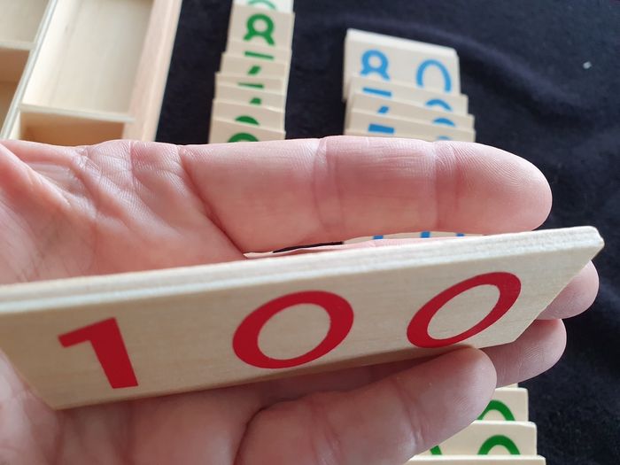 Cartes numérotées en bois méthode montessori - photo numéro 6