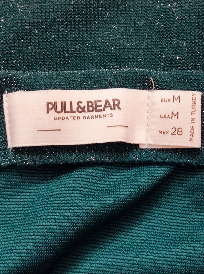 Mini jupe fendu paillettes vert foncé / Pull & Bear - 36/S à 38/M - photo numéro 11