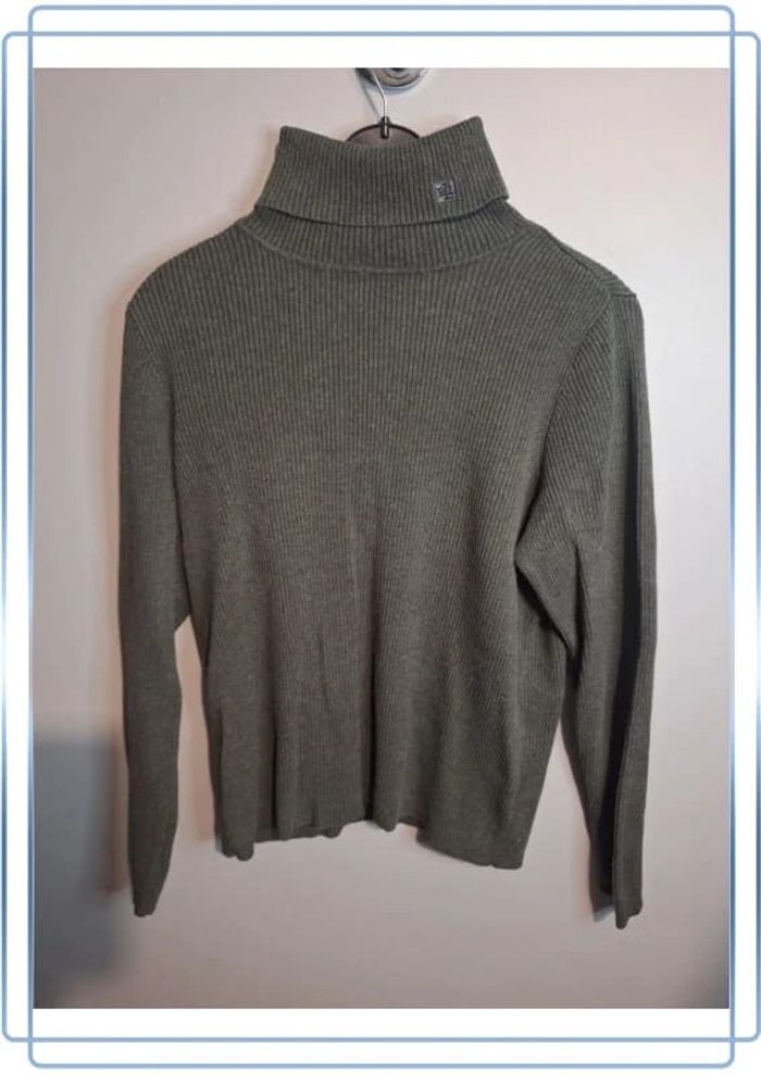Pull ralph lauren col roulé femme vert foncé - taille L - photo numéro 2