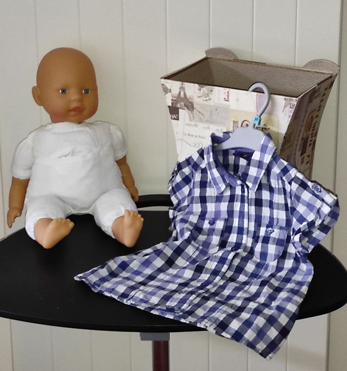 Chemise à carreaux manches courtes fille - 3 ans - photo numéro 1