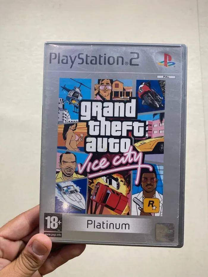 Jeu PlayStation 2 – Grand Theft Auto: Vice City (Platinum)  Complet avec notice et guide