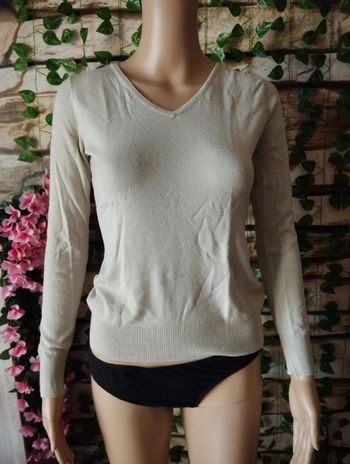 🌸Pull fin creme Papillonne dos croisé Taille 38🌸