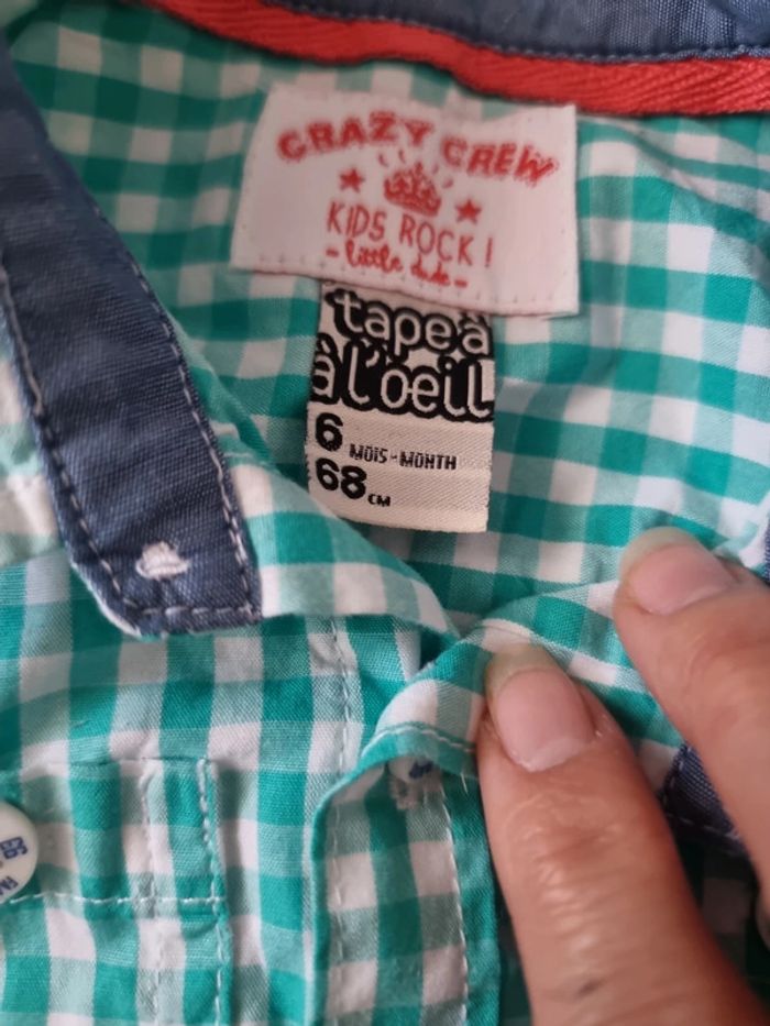 Chemise a carreaux tape a l'œil 6 mois - photo numéro 9
