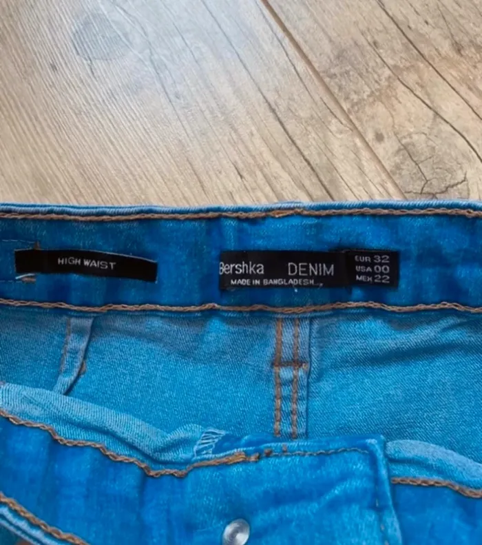 short en jeans bershka bleu - photo numéro 3