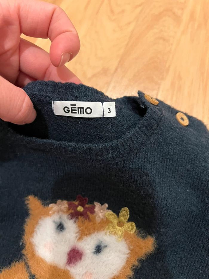 Robe pull motif hibou gemo 3 ans - photo numéro 2