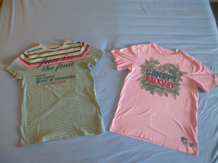 lot de 2 tee shirts manches courtes okaidi 14 ans