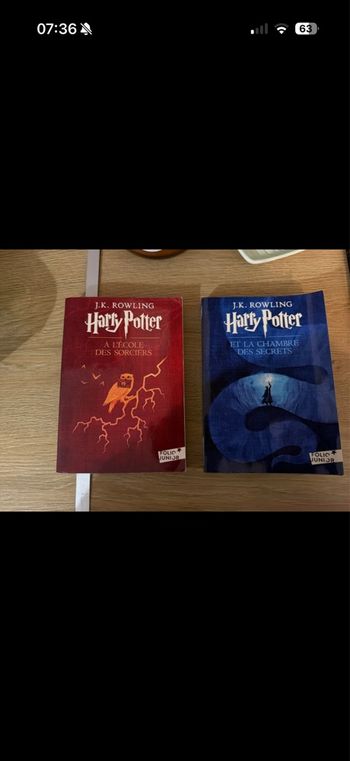 Lot de deux livres harry potter